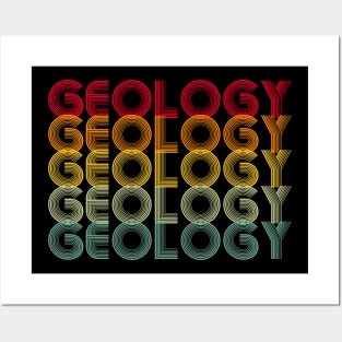 Geology- multi colored- Typography Posters and Art